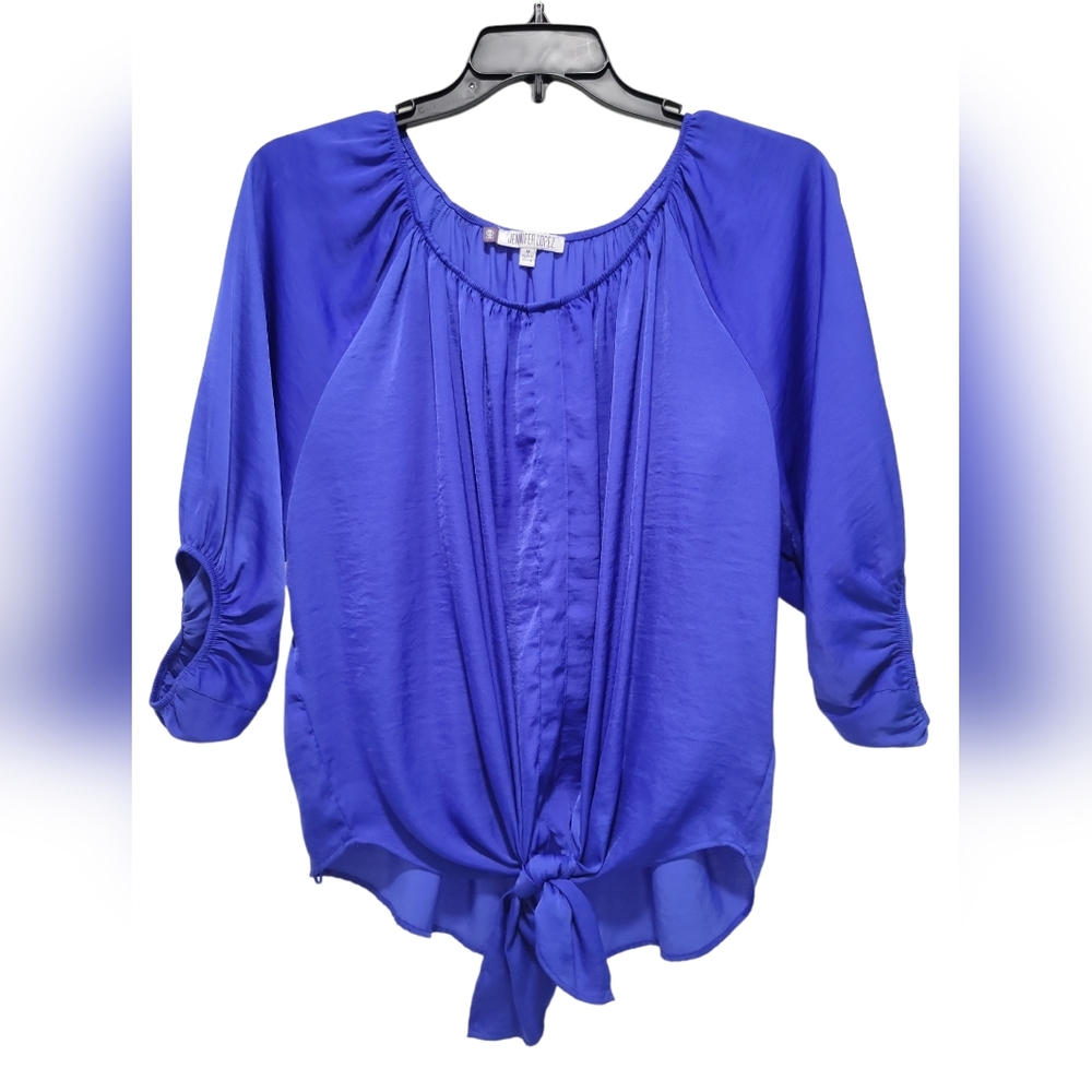 JENNIFER LOPEZ blouse Size Medium Royal Blue